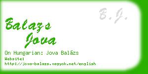 balazs jova business card